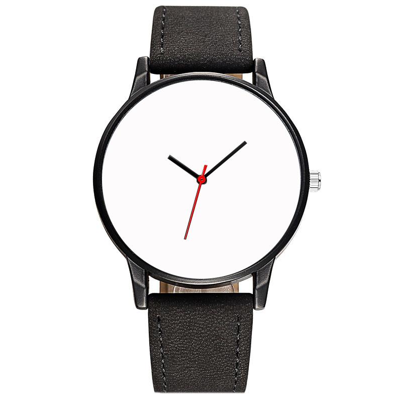 

Wristwatches Disassembled Sublimation Blank Face Leather Watch Men White Dial Quartz, A2