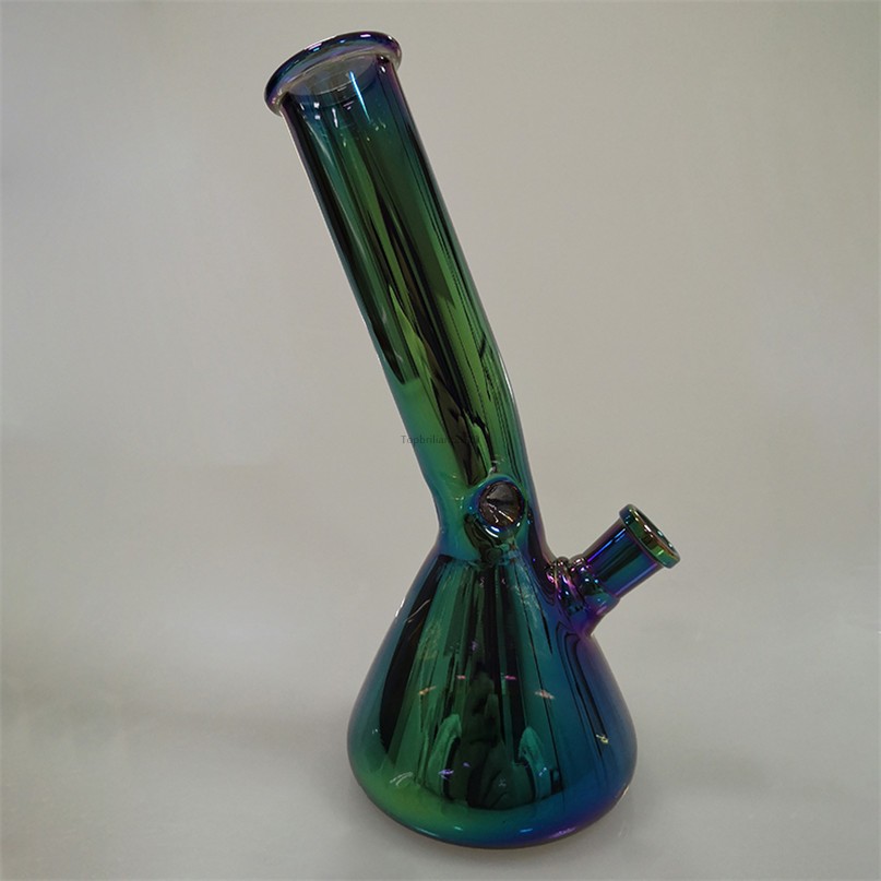 

18cm Tall Bent Glass Water Bongs Hookahs With 14mm Joint 2021 New Colorful Dab Rig Oil Water Pipes 7 Inches Ash Catcher FY2333