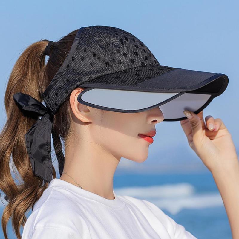 

Wide Brim Hats Practical Sun Hat Anti-uv Fashion Convenient Beautiful Ladies Golf Sport Summer Visor For Riding, Black