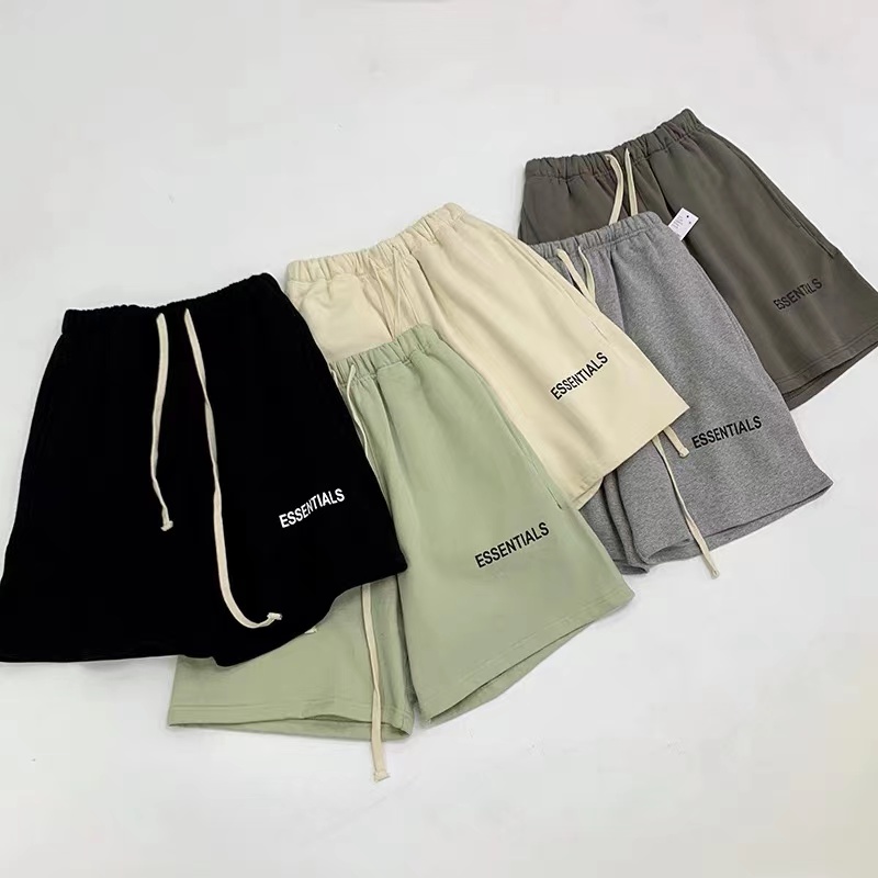 

Summer Fear of god essentials womens mens fitness season 7 shorts trousers essential leisure letter printing men and women slacks hip hop st, White;black