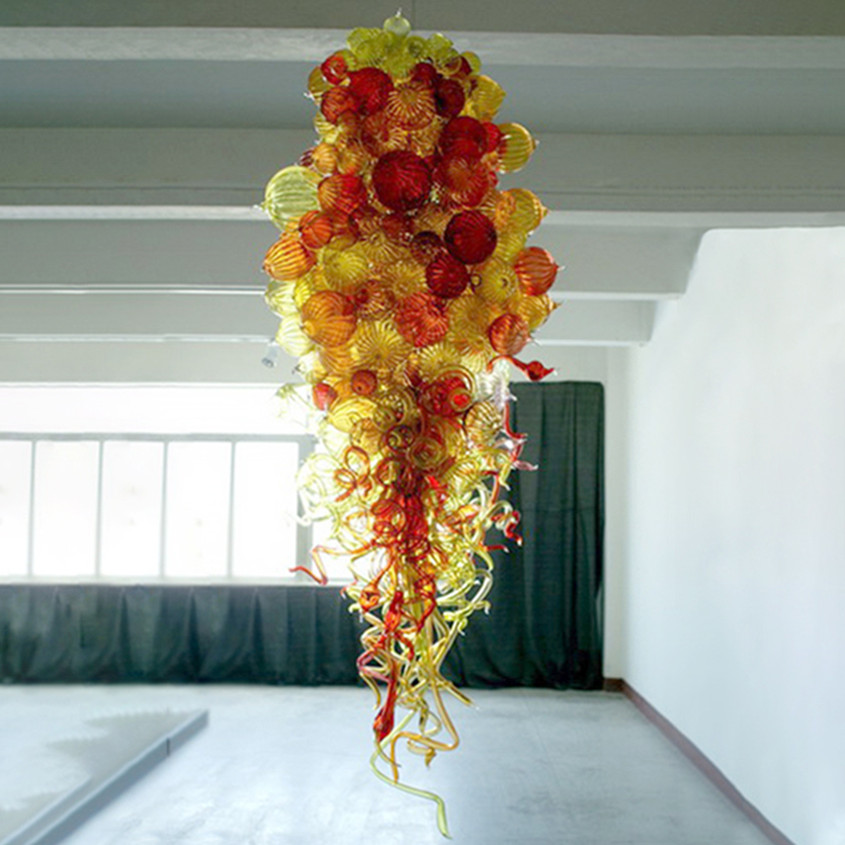 

Modern Creative Multi Colored Lamps Chandelier Pendant Lighting Nordic Murano Glass Chandeliers 100% Hand Made Crystal Lights for Home Living Room Deco