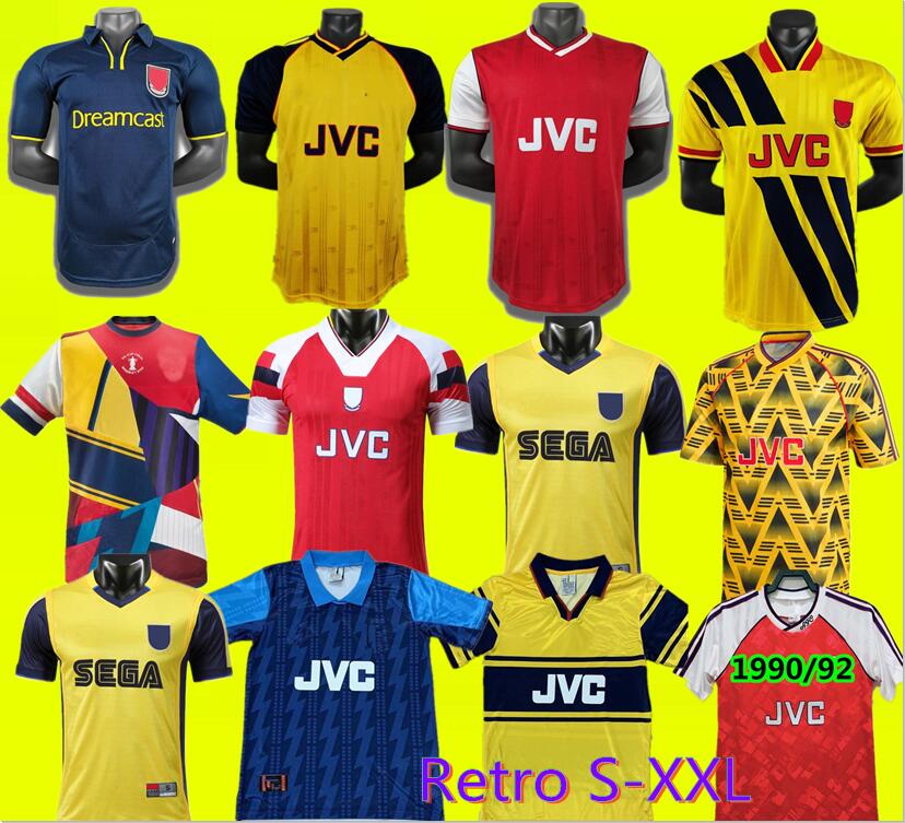 

Retro ARSEN 2000 1998 1999 1982 1984 83 86 WRIGHT SOCCER JERSEYS 1990 92 93 94 97 HENRY BERGKAMP PIRES Away uniform 2001 2004 JERSEY HIGHBURY Football shirts, Beige