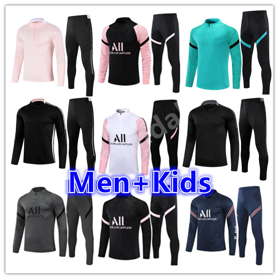 

21 22 Adult soccer tracksuit chandal futbol mens and kids survetement foot jerseys kit 2021 2022 trainers football jersey tracksuits training jacket sets set, 18