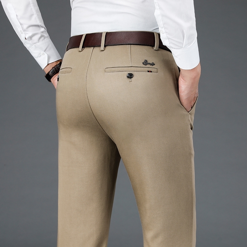 

2020 autumn and winter casual Korean youth trousers business Black Slim Fit elastic Leggings men's pants, Black dk8152