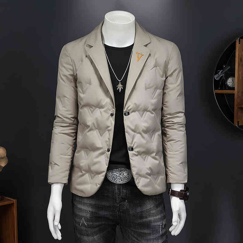 

Men's Wool & Blends winter men's suit 90 white duck down jacket 9OTL, Black
