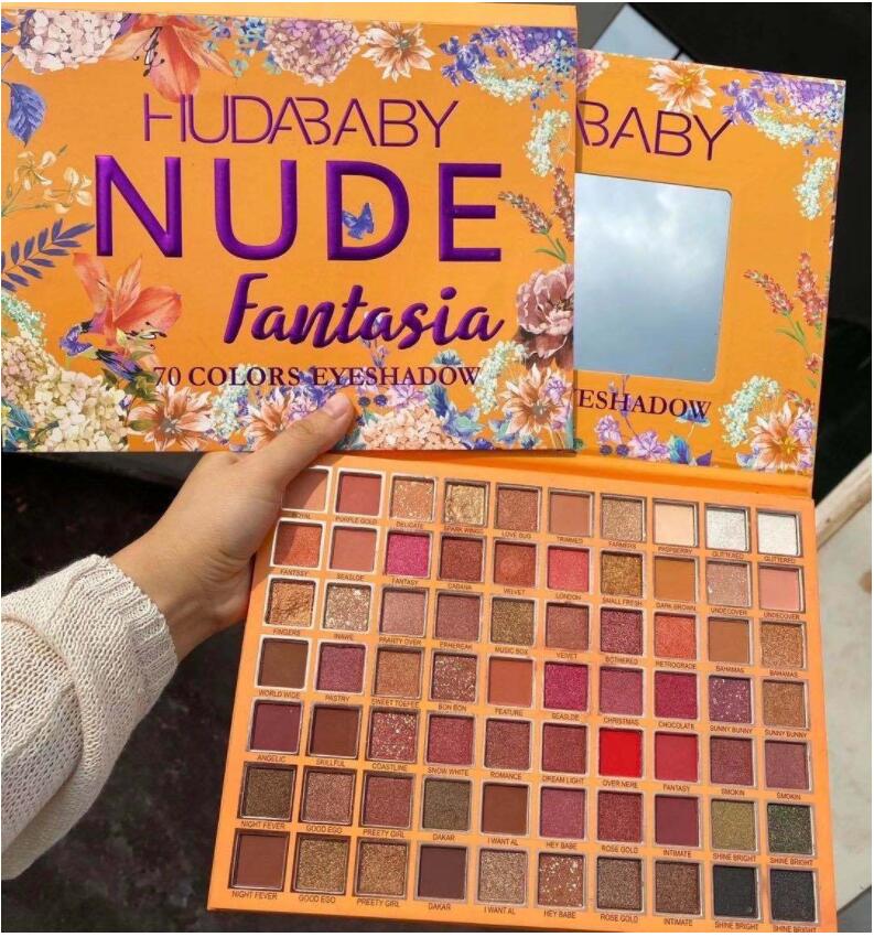 

Huda Baby 70 Color Eyeshadow Palette Collection: The Nude Fantasia, RainBow, Sunshine and Los Angeles Lovely Girl Eye Shadow, Ultra Pigmented Bright Vibrant Shades, Customize