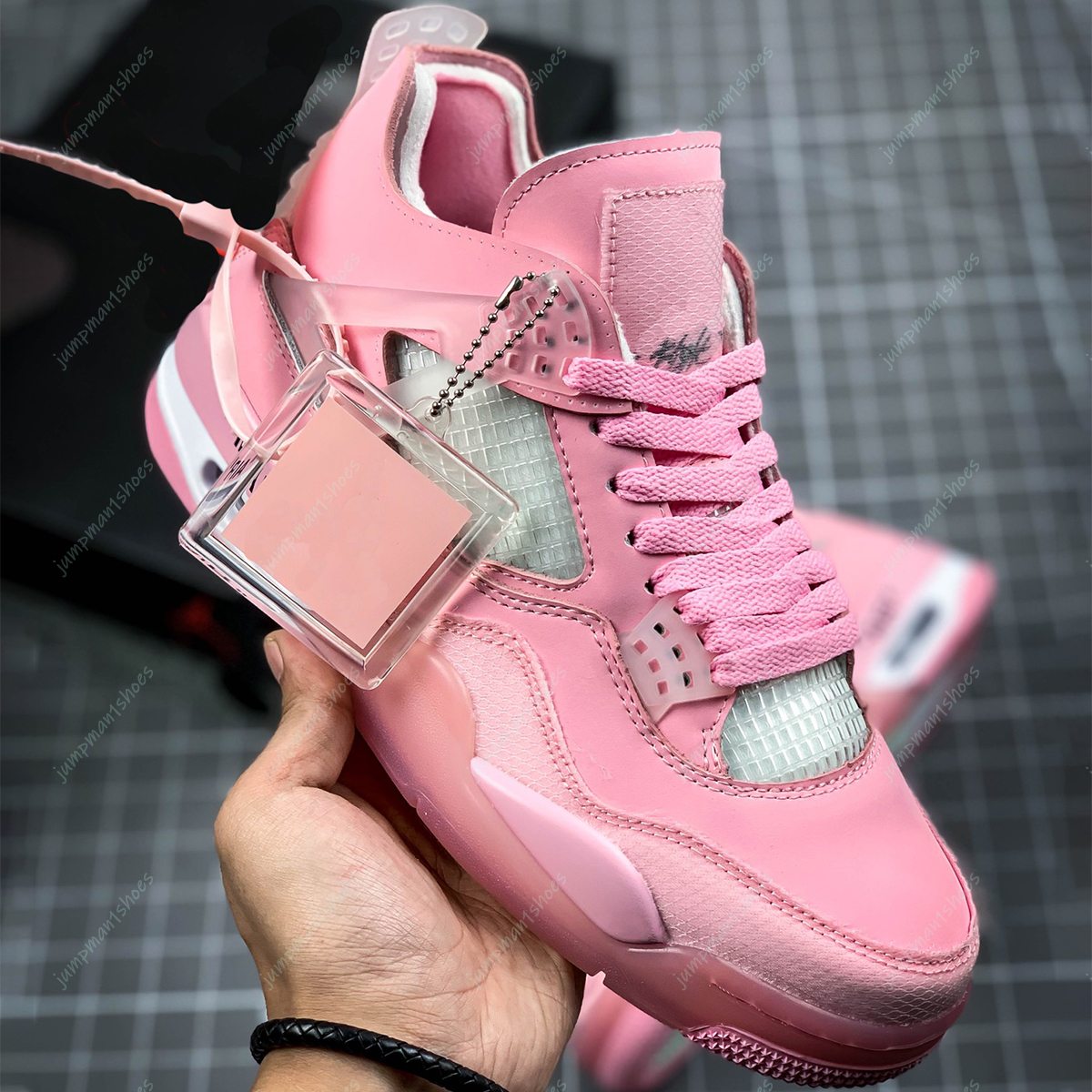 

Jumpman 4 4s fashion shoe Pink Mens Womens Basketball Shoes