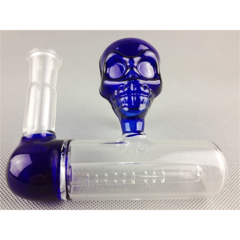 

Skull face ash catcher inline percolator Hookahs 45 degree 14mm joint ASHCATCHERS glass smoking accessories for BONG