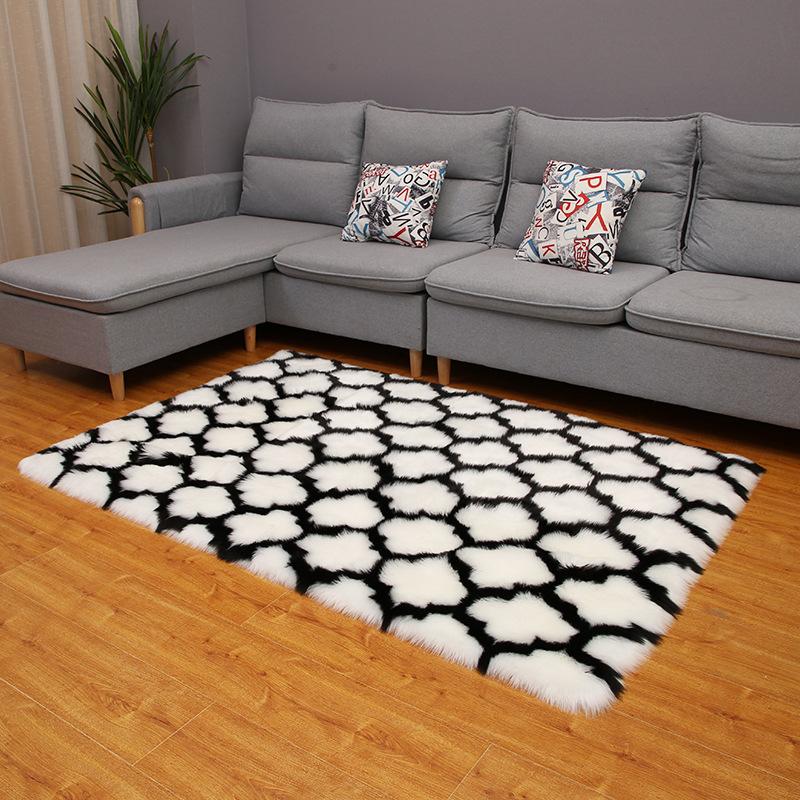 

Carpets Long Hair Sofa Carpet Living Room Decoration Fluffy Floor Mat Soft Noridc Bedroom Bedside Rugs Salon House Comfort Furniture