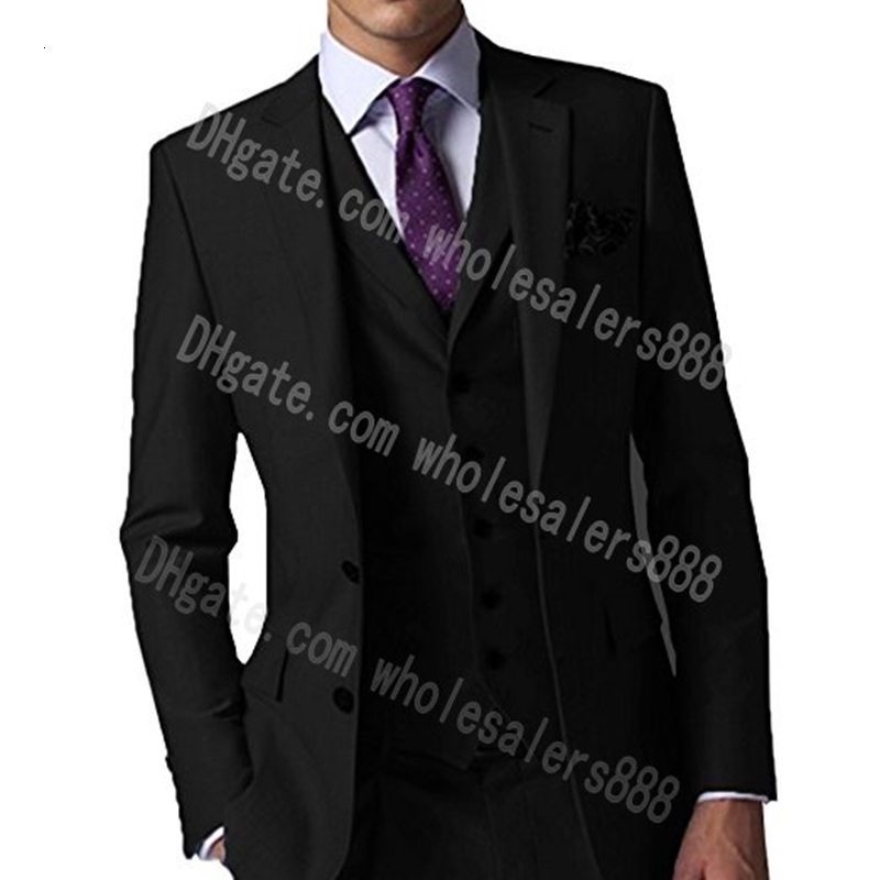 

Men's Suits & Blazers Side Vent Groomsmen Notch Lapel Groom Tuxedos Black Men Wedding/Prom/Dinner Man Blazer (Jacket+Pants+Tie+Ves, Dark grey