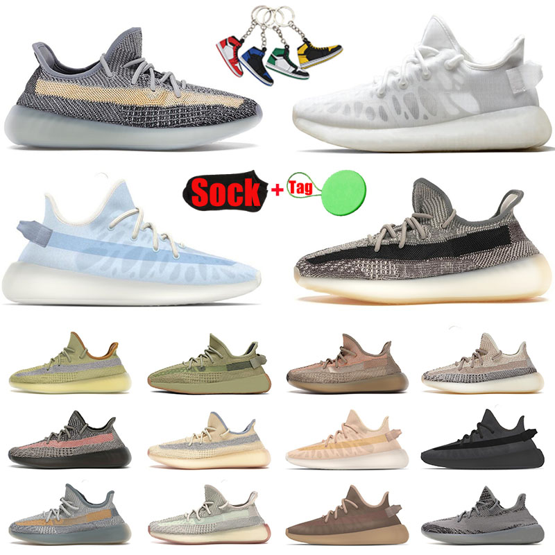 

Top Quality Men Women Reflective Running Shoes Mono Clay Ice Mist Sports Black White Sneakers Static Zebra Trainers Outdoor Jogging Walking