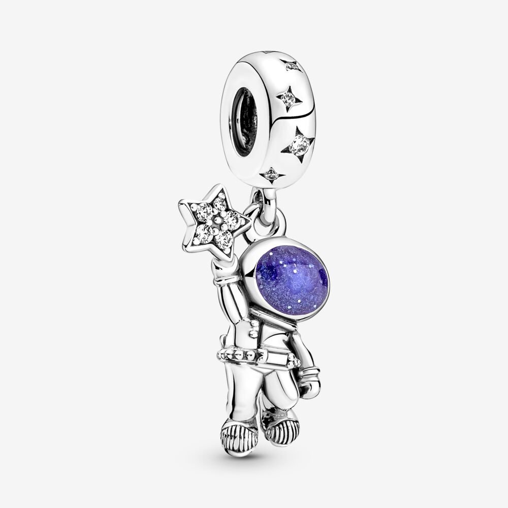 

100% 925 Sterling Silver Galaxy Astronaut Charms Fit Original European Charm Bracelet Fashion Women Wedding Engagement Jewelry Accessories