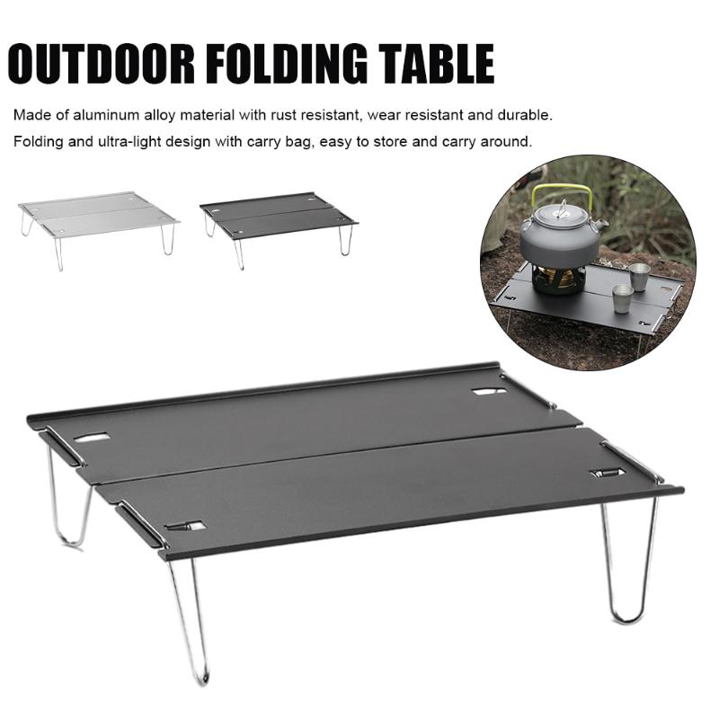 

Camp Furniture Folding Table Portable Ultra-light Aluminum Desk With Storage Bag Collapsible Rectangle Outdoor Camping Fishing Accessory
