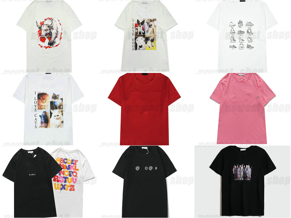 

2021 spring summer mens designer luxury t-shirt womens t shirts classic simple letter print casual cotton round neck tshirt tee tops, White;black