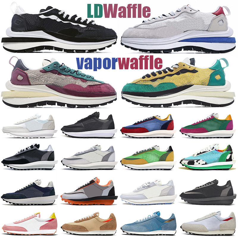 

VaporWaffle running shoes LDWaffle daybreak men women sneakers triple Black White Nylon Royal Fuchsia Pine Green mens trainers sports tennis, 36-45 nylon white