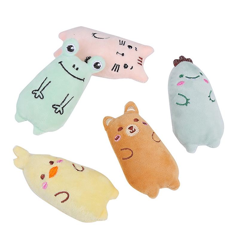

Funny Teeth Grinding Catnip Toys Pet Kitten Chewing Vocal Toy Thumb Bite Cat Mint Interactive Plush For Cats