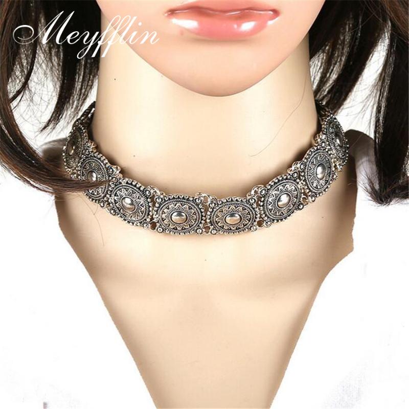 

Bohemia Maxi Collier Femme 2021 Boho Collar Choker Silver Necklace Statement Jewelry For Women Fashion Vintage Ethnic Accessory Chokers