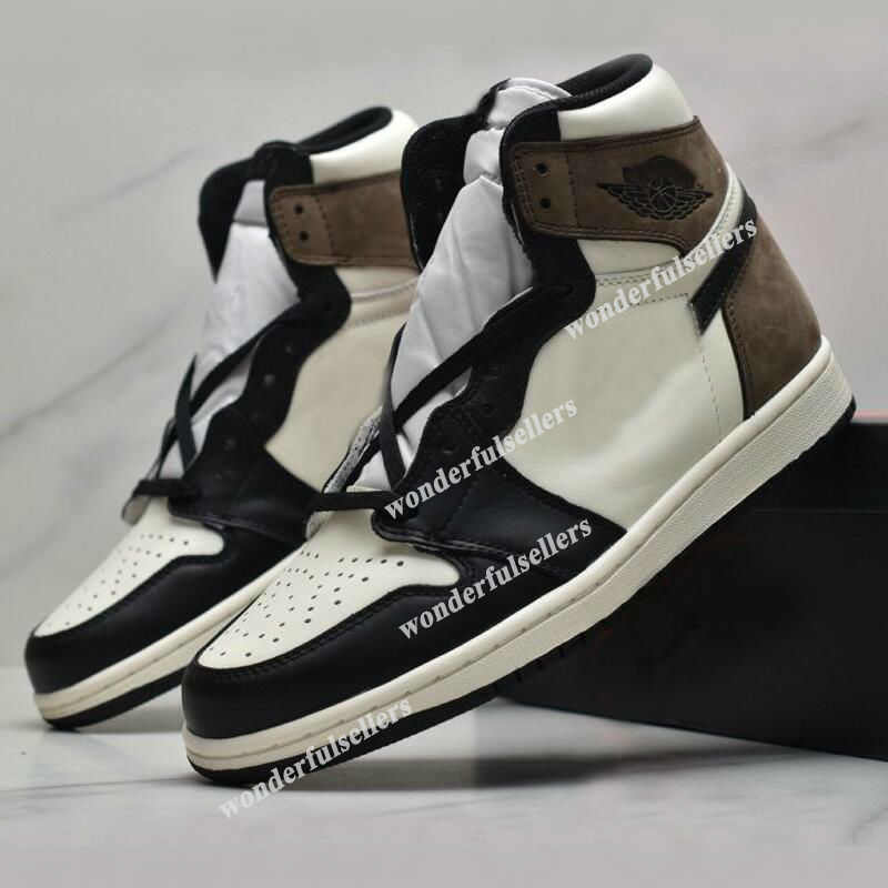 

Travis Scotts 1 TS High Cactus Jack Basketball Designer Shoes Suede I Dark Mocha Sail Black Fashion Sneakers 36-45