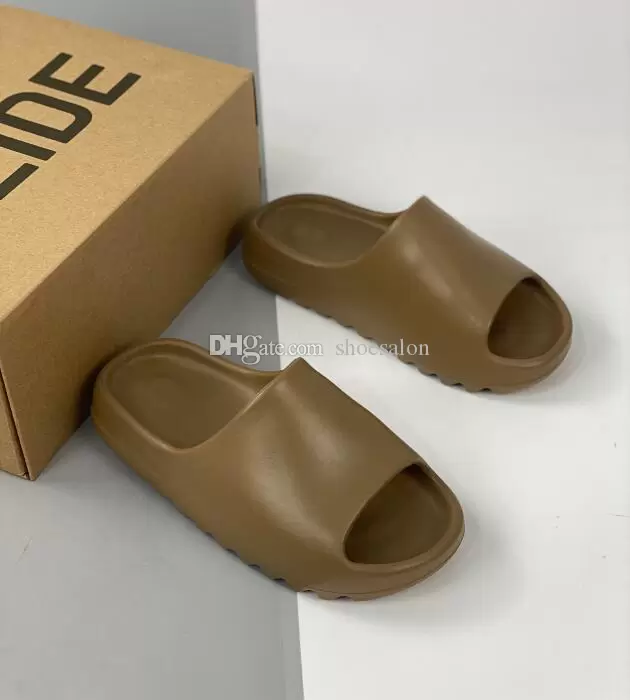 

2022 Slides Slippers Sandals men women bone resin desert Sandal Sand Earth Brown mx cream clay White Pure Core Enflame Orange Foam Runner Sl, Black