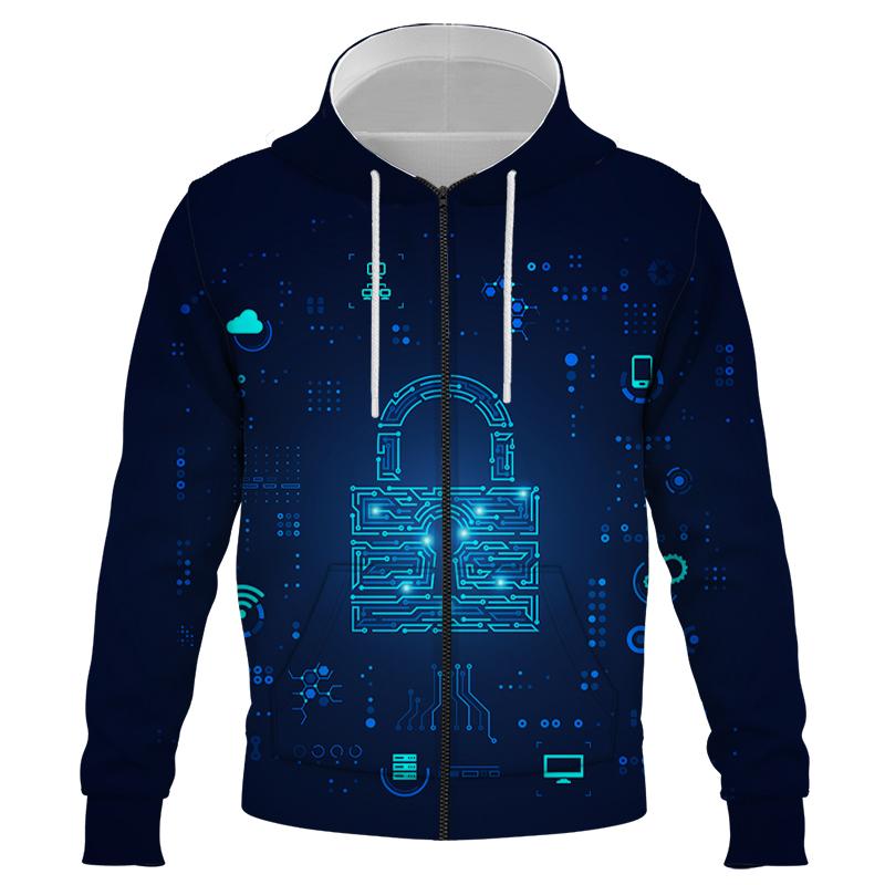

Men's Hoodies & Sweatshirts Fashion Casual AI Intelligent Image Zipper Movie 3D Print Men Women Children Streetwear Pullover Cool Tops, Cblw-262