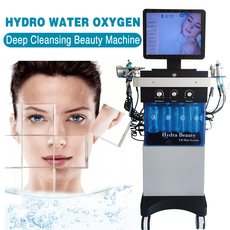 

2022 Latest Hydra Oxygen Dermabrasion Aqua Peeling Machine Hydro Skin Deep Cleansing Hyperbaric Therapy Microcurrent Ultrasound Anti Aging