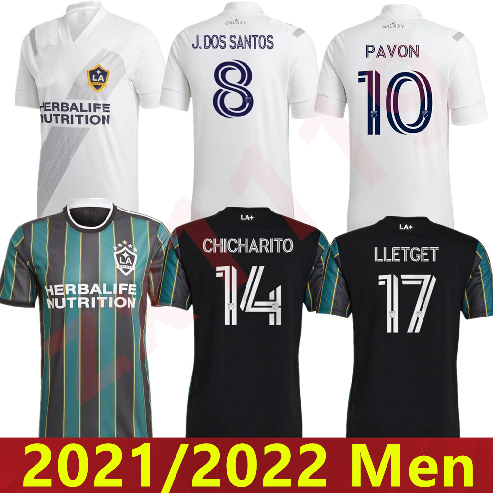 

MLS 2021 2022 LOS ANGELES LA GALAXY home away Soccer Jerseys CHICHARITO J.DOS SANTOS KLJESTAN 21 22 MEN football Shirts, Black;yellow