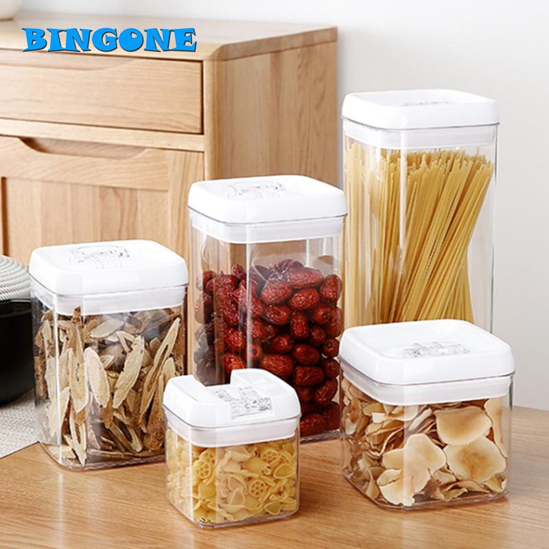 

Storage Boxes & Bins 0.5L 0.8L 1.2L 2.3L Flip-Tight Airtight Beans Nut Container Vacuum Seal Cereal Rice Flour Moisture Proof Box -FT