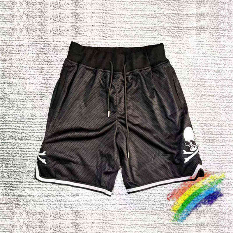 

2021ss Mastermind Mesh Shorts Men Women Best Quality Loose embroidery Shorts Self Drawstring Zipper Shorts H1210