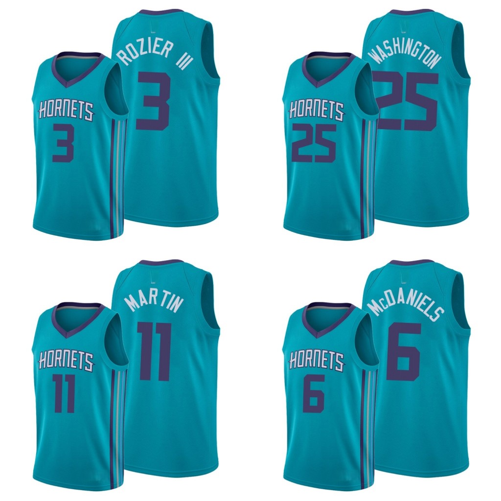 

Charlotte Hornets Men Cody Martin Jalen McDaniels Terry Rozier III P.J. Washington Jersey, Black