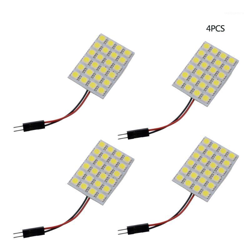 

Emergency Lights 4X White 24 SMD LED Car Interior Dome Light T10 BA9S Festoon Panel