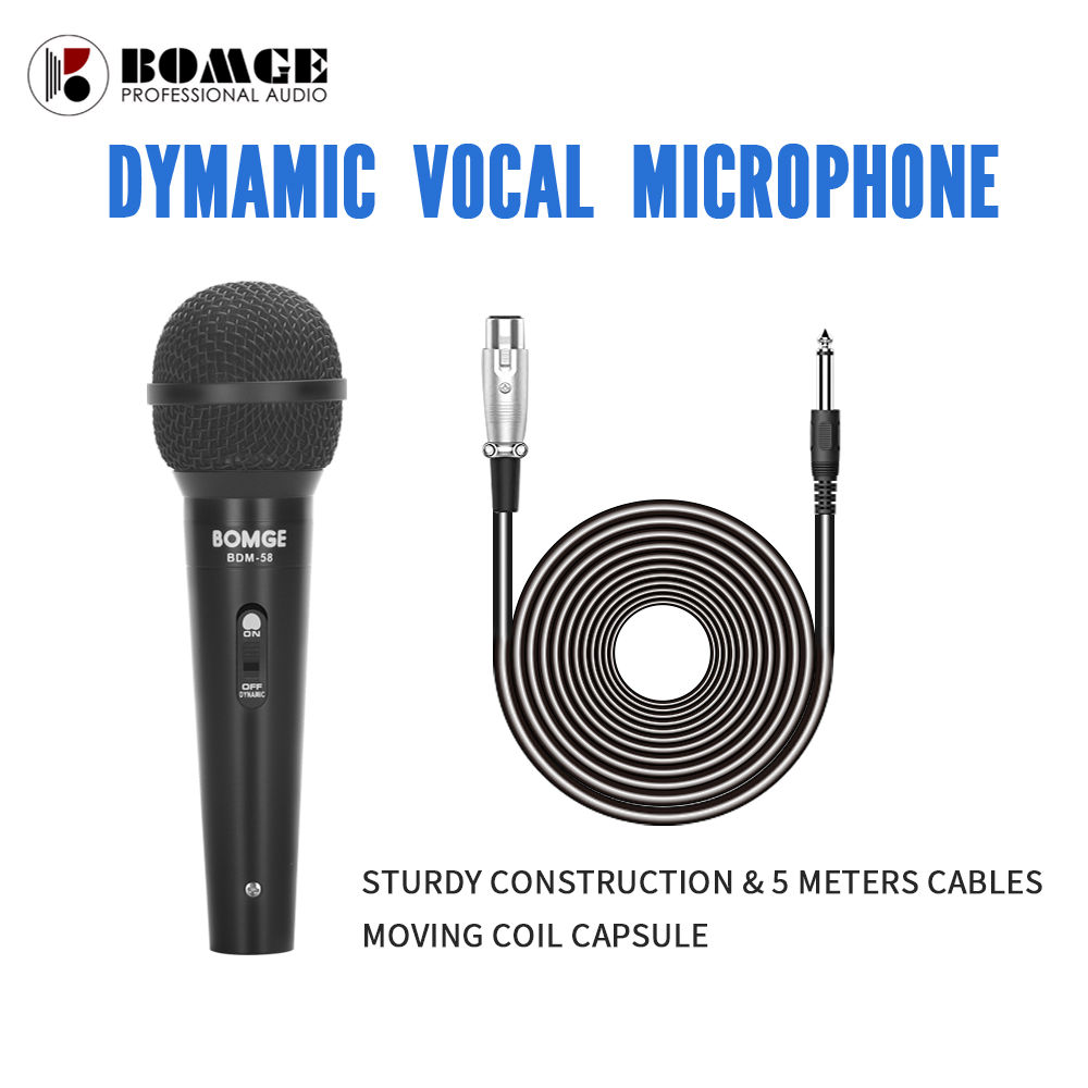 

BOMGE Dynamic Wired Karaoke Microphone Handheld Professional Top Quality Mic for Party Vocal Live Performance