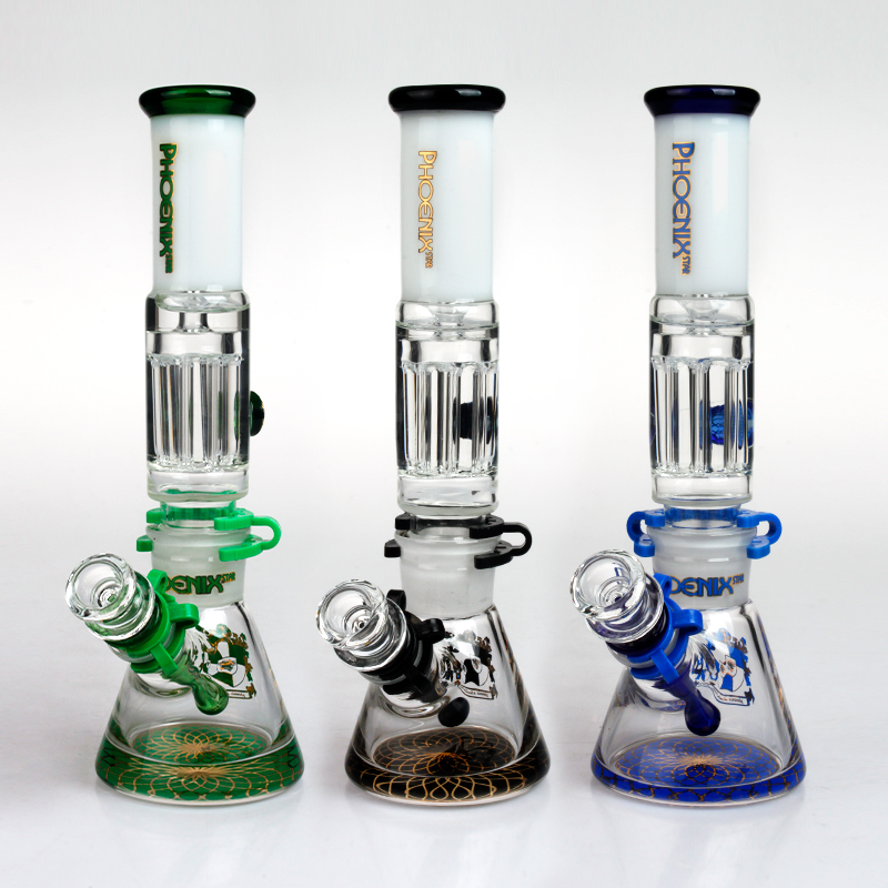 

8 Arm Pillar Perc Freezable Oil Dab Rig Condenser Coil Buil A Bong Dab Rigs Glass Water Pipe Freezable Coil Bong Waterpipes