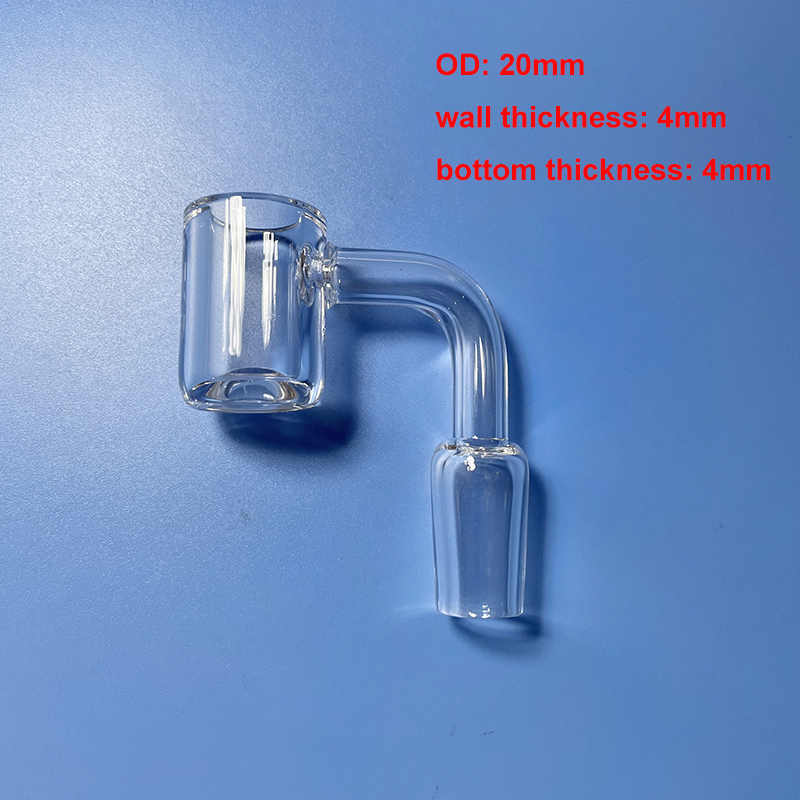 

5pc Smoking Accessories 20mm OD 4mm Bottom and Wall Thickness Quartz Banger 14mm Male Joint Glass Bong Nail