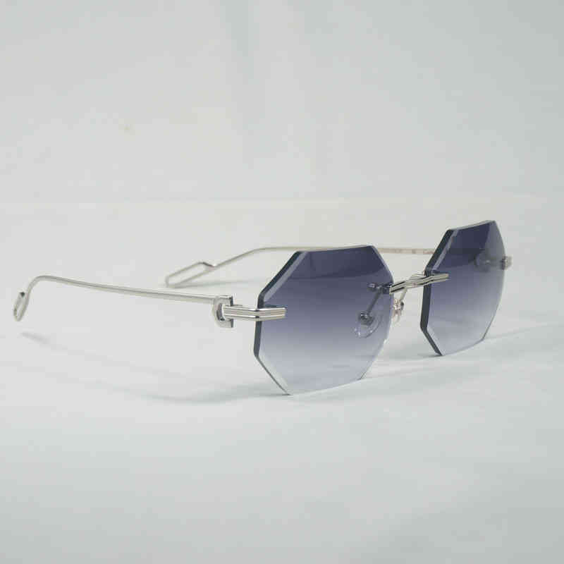 

Factory Direct Price Vintage Rimless Diamond Cutting Men Oculos New Lens Shape Shade Metal Frame Clear for Reading Gafas Women