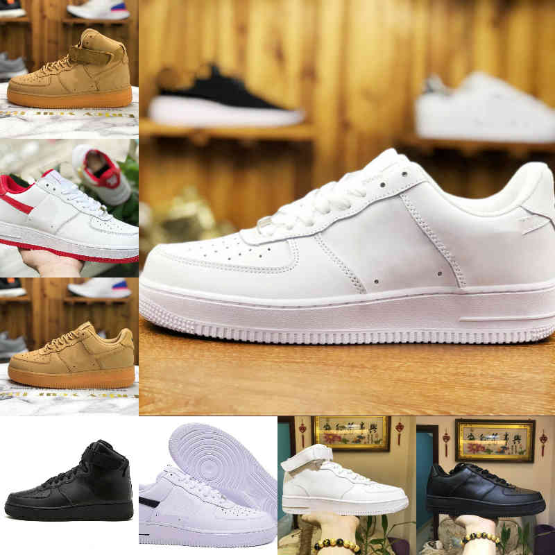 

Wholesale 2021 New Designers Outdoor Men Low Skateboard Shoes Cheap One Unisex 1 Knit Euro Airs High Women All White Black Sports Shoes V121, F501