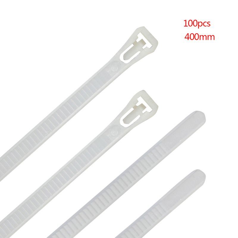 Removable Nylon Cable Tie Reusable Slipknot Band Plastic Rits Straight Strop 40JA-image-693292502