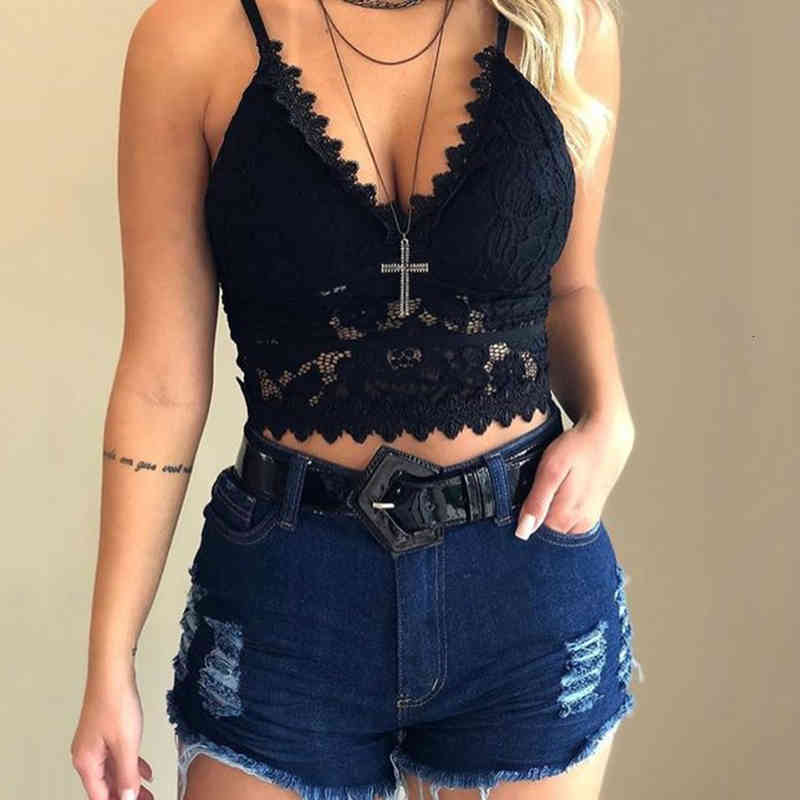 

Summer Style Fashion Halter Women Corp Tops Lace Perspective Shirts Hollow Out Vetement Femme Top For Woman Clothes, White