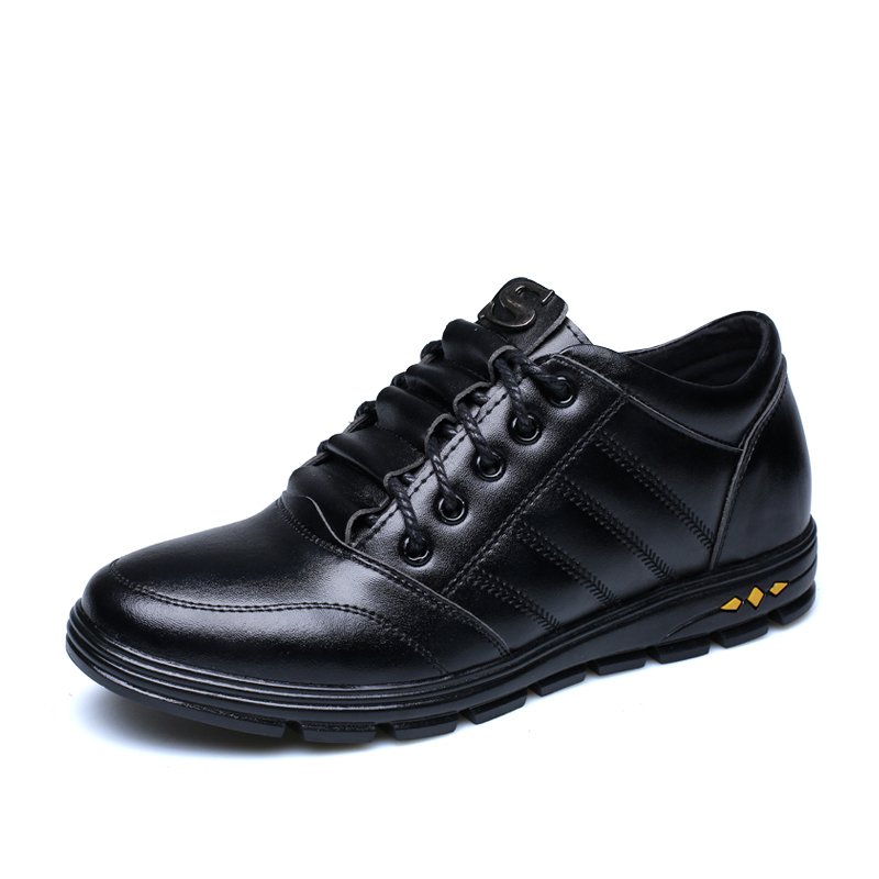 

shoe 2021 casual male brand breathable leather height raise spring elevator shoes lace up to men six inches zapatos hombre fgb789 EB3T, Brown.