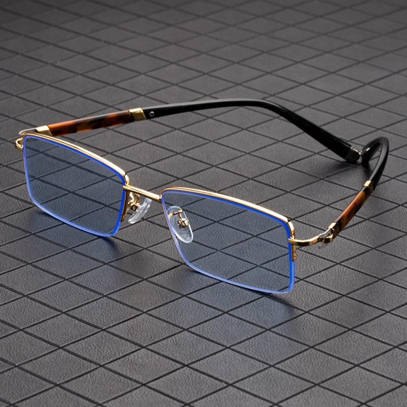

Sunglasses Blue Glass Man Natural Crystal Stone Sun Glasses Woman Brand Vintage Luxury Acetate Half Frame UV400 Anti Eye Dry