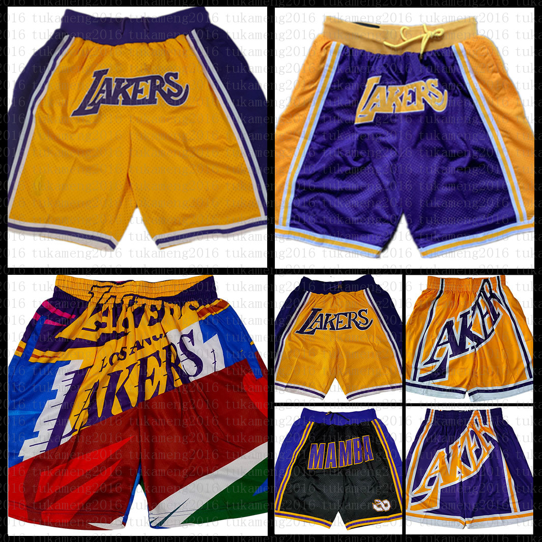 

Los Angeles Lakers Basketball Shorts Brooklyn Net Just DON Houston Rocket Pocket Shorts New jersey Orleans Pelicans, Black;red