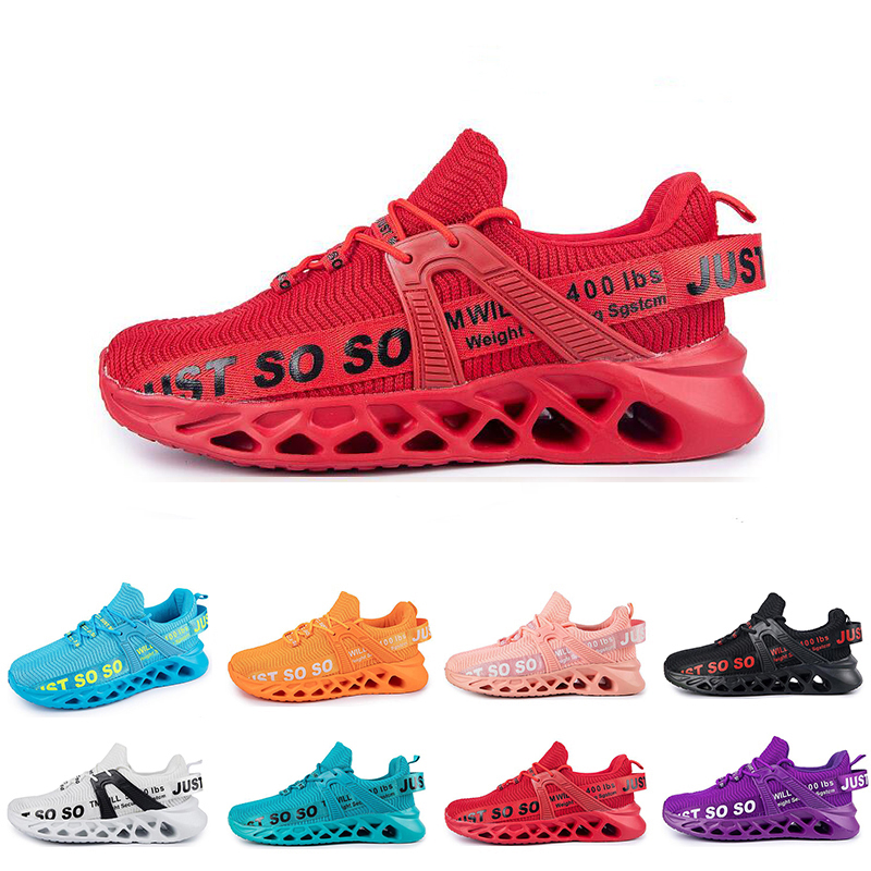 

men women running shoes fashion trainer triple black white red yellow purple green blue orange light pink breathable sports sneakers thirty six