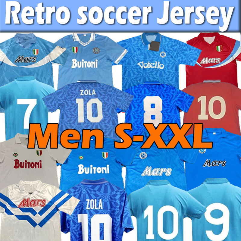 

Napoli Retro Soccer Jerseys 1987 1988 87 88 89 Coppa Italia SSC Napoli Maradona 10 Vintage Calcio Naples kits Classic Vintage Neapolitan Football shirts top, 1989-90