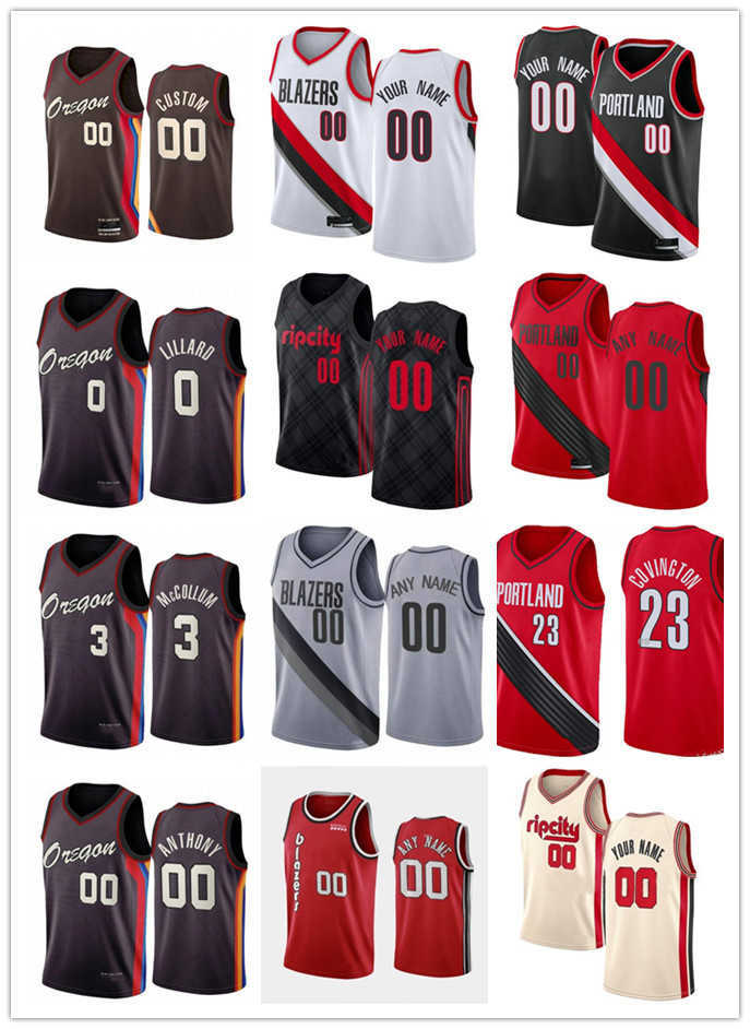 

75th Custom Portland's men Trail's women Blazers's Youth 23 Robert Covington 1 Anfernee Simons 40 Cody Zeller 16 CJ Elleby Basketball Jerseys, Color