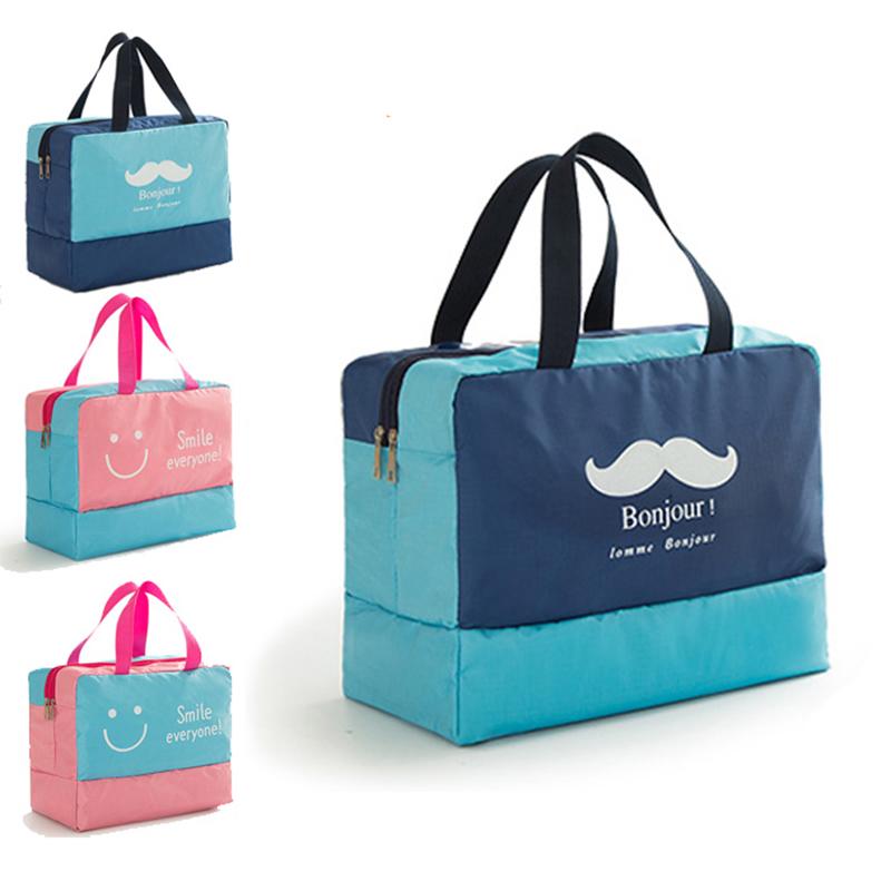 

Duffel Bags Portable Waterproof Dry Wet Separation Organizer Storage Travel Bag Tote Men Women Double Layer Beach