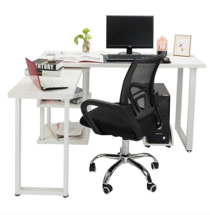 Furniture Office chair Mesh rotary Middle back working Ergonomically height adjustable computer with folding desk stool-image-716026243