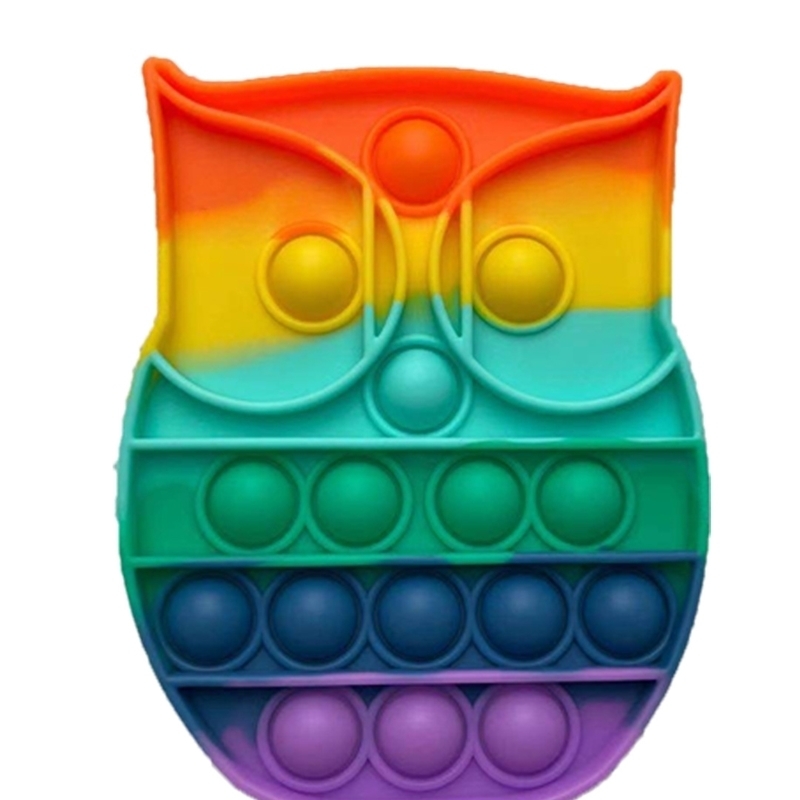 

Sensory Push Pop Bubble Poppers Rainbow Fidget Toys Cartoon Owl Flower Unicorn Penguin Squeeze Finger Fun Bubbles Puzzle Stress Reliever Gifts H41PFRJ, As show