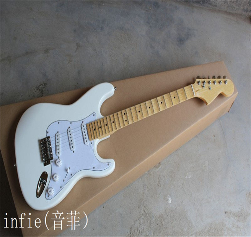 

groove refers to the plate Stratocaster Signature scalloped fingerboard big headstock White Electric Guitar