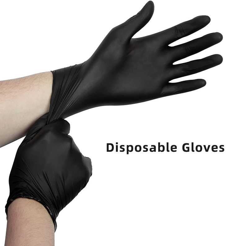 

Black Nitrile Disposable Gloves 100pcs 1lot Latex Protective Glove Universal Household Garden Cleaning for Food Prep Hair Dye Tattoo