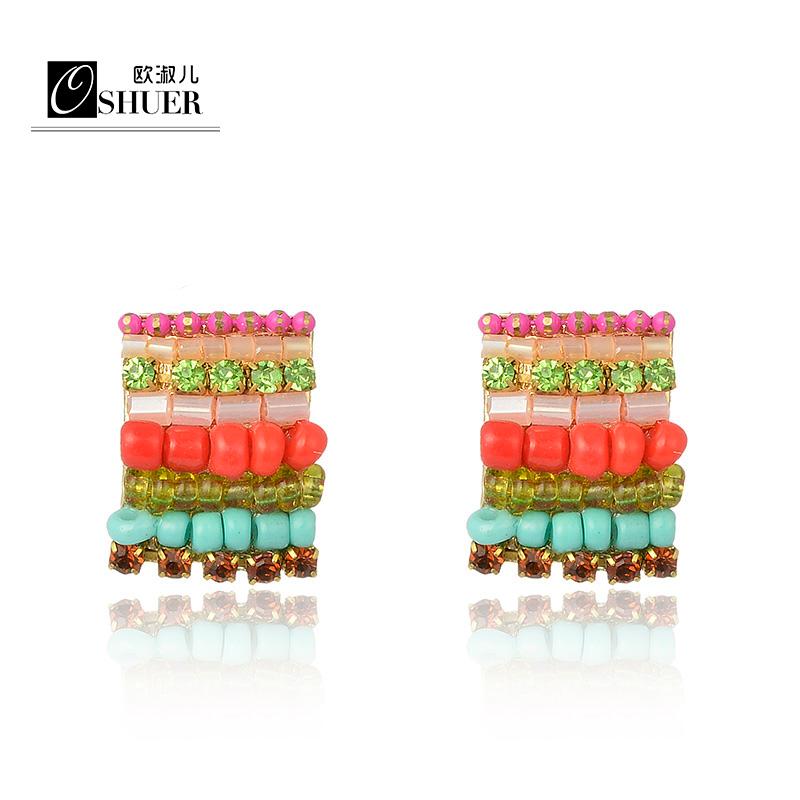 

Earrings For Women Cute Fashion Jewelry Accessories Multicolor Brand Gifts Stud