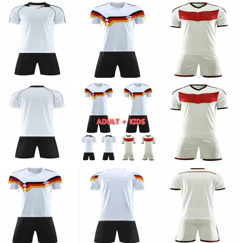 

man kids kit 1980 1998 2014 Retro Germany soccer jerseys Classic Vintage KLINSMANN MATTHAUS Deutschland Fußball fooball shirt, Grey